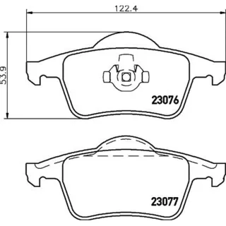 Hella Bremsbel?ge hinten Volvo S60 S80 V70 Xc70