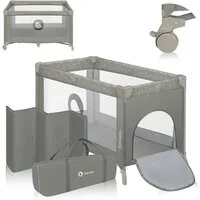 lionelo Baby-Reisebett Stefi, 120x60 cm Tragetasche  Klappbaren  Seiteneingang
