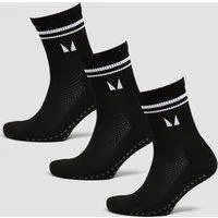 MP Pilates-Socken (3er Pack) – Schwarz - UK 6-8