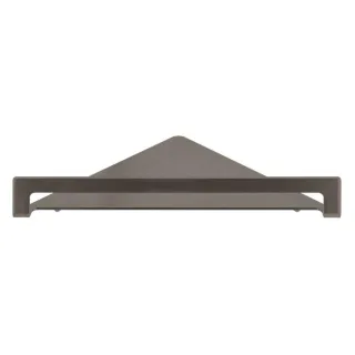 Herzbach Design iX PVD Eckablage 21.821000.1.40 Black Steel, für Duschutensilien, Wandmontage, 216mm