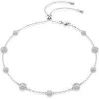 Swarovski Collier Swarovski Damen-Kette Metall Swarovski-Kristall