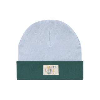 Lässig Mütze GOTS Beanie 48/52 light blue/dark green