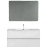 doporro Badmöbel-Set Badezimmermöbel Badezimmer Waschbecken Waschtisch Spiegel Aqualis