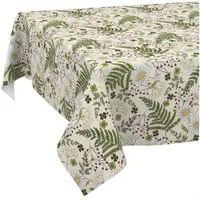 ANRO Tischdecke abwaschbar Tischtuch Baumwolle Polyester wasserabweisend (Einzelstück 1-tlg), Schmutzabweisend Garten Grün 100x140cm