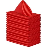 Cachito Stoffserviette Satin-Servietten, quadratische weiche Tischservietten, 48 cm x 48 cm, (15 St), Tischdekoration für Hochzeiten, Bankette, Partys, Weihnachten, Neujahr