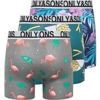 ONLY & SONS Trunk ONSFITZ AOP WB BOLD BOXER 3PACK NOOS (Packung, 3-St) Baumwollmischung, eng anliegend