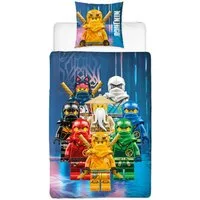 MTOnlinehandel Bettwäsche Lego Ninjago Team Power, 135x200 + 80x80 cm, episch und farbenfroh, 100% Polyester, 2 teilig, Geschenk für Jungen und Mädchen