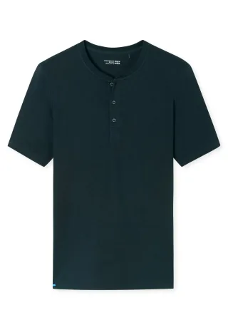 SCHIESSER - T-Shirt Knopfleiste nachtblau - Gr. - 54