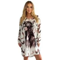 Mississhop Strickkleid Damen Strickkleid Pullover Strickpullover M.392