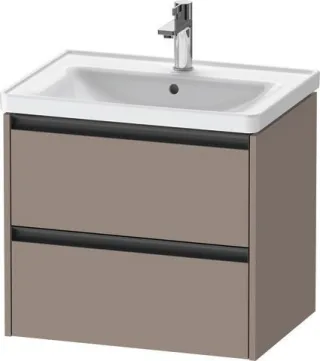 Duravit Ketho.2 Waschtischunterbau wandhängend Basalt Matt 634x455x549 mm - K25282043430000 K25282043430000