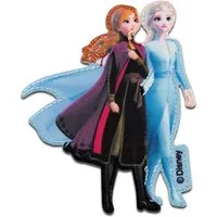 Disney Aufnäher Bügelbild, Aufbügler, Applikationen, Patches, Flicken, zum aufbügeln, Polyester, Frozen Anna + Elsa Eiskönigin   - Größe: 8 x 6,3 cm