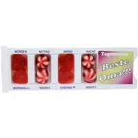 Fruchtgummi Bären & Co. Süßigkeit, Tablettenbox Beste Oma gefüllt mit Fruchtgummi Scherzartikel 25g
