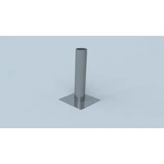 Bertrams Ewr Kaminkopfverlängerung 21KV500-200-1 Ø 200 mm, einwandig, 490 mm, ohne Einsteckende, Edelstahl V4A