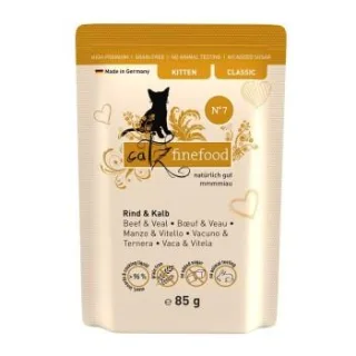 Catz finefood Nassfutter Katze Classic Kitten No. 7 Rind und Kalb 16x85 g