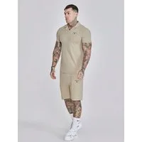 Siksilk T-Shirt & Shorts SikSilk Herren Beige Polo und Shorts Set