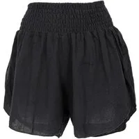 Guru-Shop Hose & Shorts Yoga Shorts Boho chic, kurze Hose - schwarz alternative Bekleidung