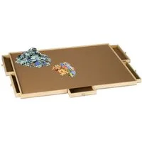 relaxdays Puzzleunterlage Puzzlebrett mit 6 Schubladen
