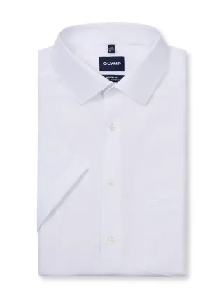 OLYMP - Modern fit: Kurzarmhemd weiß - Gr. - 42