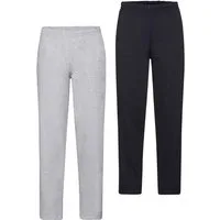 Fruit of the Loom Sweathose (Packung, 2-tlg) Jogger mit offenem Beinabschluss