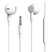 Ophy Weiße In-Ear-Kopfhörer mit Kabel–extra Bass, Noise-Isolating, Mikrofon In-Ear-Kopfhörer (Lautstärkeregler – für Apple, Samsung, Huawei, MP3 (leicht)