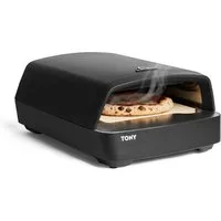 BURNHARD® Gas-Pizzaofen Gas-Pizzaofen TONY, TONY, 450 °C, Tragbarer 5,9 kW Outdoor Ofen für Pizza, Cordierit-Pizzastein 33 cm