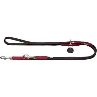 Hunter Verstellbare Führleine Karlby rot/ schwarz 2 m, 1,5 cm