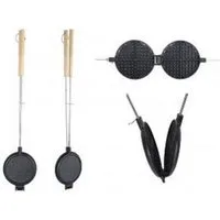 esschert design Feuerschale Waffeleisen Outdoor Lagerfeuer Kamin Grill Metall langer Griff, (1 x Waffeleisen)