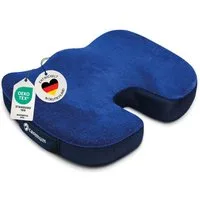 casimum Steißbeinkissen Orthopädisches Sitzkissen RELIEF aus Memory Schaum, zur Bandscheibenentlastung für Stuhl, Autositz & Rollstuhl