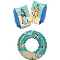 Festivalartikel Schwimmanzug Bluey Schwimmset Kinder – Schwimmflügel & Schwimmring Lizenz (1-St)