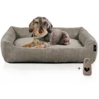 Rohrschneider Tierbett Hundebett Hundekorb Cordstoff, inkl. Gassibeutel