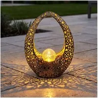 GLOBO LIGHTING LED Solarleuchte, LED-Leuchtmittel fest verbaut, Warmweiß, Orientalische Solarlampen für Außen Gartendeko Outdoor Balkon