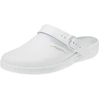 Abeba Berufsschuhe EN 20347:2012 OB Clog Gr.40 weiß Leder m.Fersenriemen Abe Pantolette