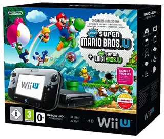 Nintendo Wii U Premium Pack 32GB [inkl. Wii U Mario + Luigi Premium Pack] schwarz