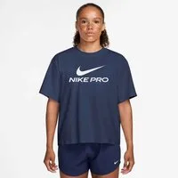 Nike Kurzarmshirt W NP DF 365 SS LOOSE TOP Kurzarmdesign, mit Rundhalsausschnitt, normale Länge