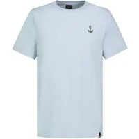 Eight2Nine T-Shirt Herren Basic Shirt maritime Motive Mini-Patch, Baumwollshirt