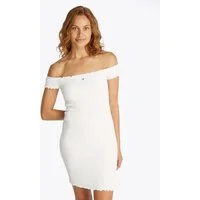 Tommy Jeans Jerseykleid TJW SMOCK BODYCON DRESS in Smok-Optik