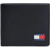 Tommy Jeans Geldbörse TJM HERITAGE LEATHER CC & COIN, Unisex Geldbeutel, Portemonnaie mit Logo-Aunäher