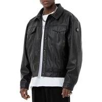 RedBridge Lederimitatjacke im Oversized Fit mit Brusttaschen Kunstleder