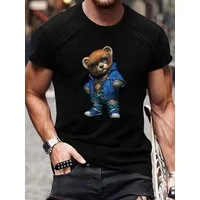 RMK T-Shirt Herren Shirt Sommer Teddybär Bär Bear aus Baumwolle