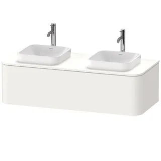Duravit Happy D.2 Plus Konsolenwaschtischunterbau wandhängend Weiß Supermatt 1300x550x354 mm - HP494 HP4943B84840010