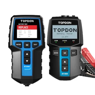 TOPDON BT200 / BT100 Battery Tester Charging Cranking Test Tools for Car 24V/12V Car Diagnostic Battery Monitor 100-2000