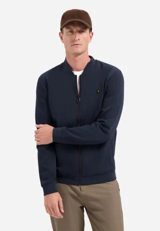 No Excess - Sweater Full Zipper Pique Bomber night - Gr. - XL