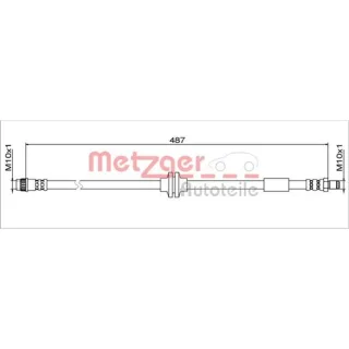 Metzger Bremsschlauch vorne rechts Renault Twingo Smart Forfour Fortwo