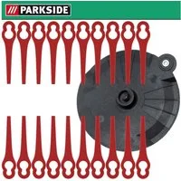 Parkside Motorsensenmesser für Akku Rasentrimmer PRTA 20-Li A1 (Kunststoffmesser (20er Pack) inkl. Schneidscheibe)