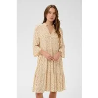 Saint Tropez Blusenkleid EdaSZ Dress Sommerkleid, Tunikakleid mit Volant und 3/4 Ärmel