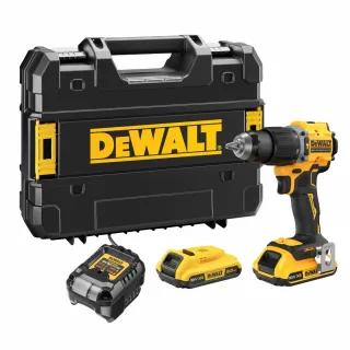 DEWALT 18V Akku-Schlagbohrschrauber bürstenlos mit 2 x Akkus (18 Volt / 2 Ah) und System-Schnellladegerät - DCD799D2T-QW