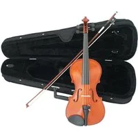 MSA Violine 4/4 Geige - Geigenset Bogen, Koffer, Kolophnium, Feinstimmer, aus Ahornholz