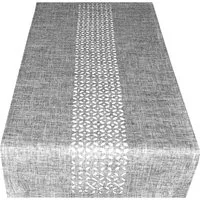 matches21 HOME & HOBBY Tischdecke Tischläufer Durchbrochene Ornamente grau 40x90 cm (1-tlg)