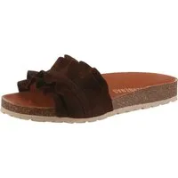 VERBENAS Rocio Roda Pantolette Sommerschuh, Flat mit geschwungenen Laschenstoff