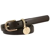 JOOP! Ledergürtel mit Dornschließe und Logo-Anhänger, Breite 2cm